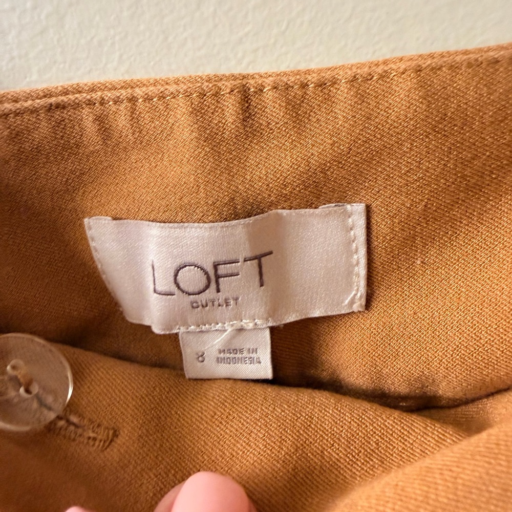 Loft Tan Skinny Ankle Sailor Trousers Size 8 - Picture 7 of 13